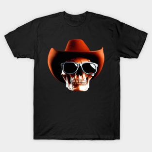 Retro Cowboy Skull Halloween Retro Colorful T-Shirt